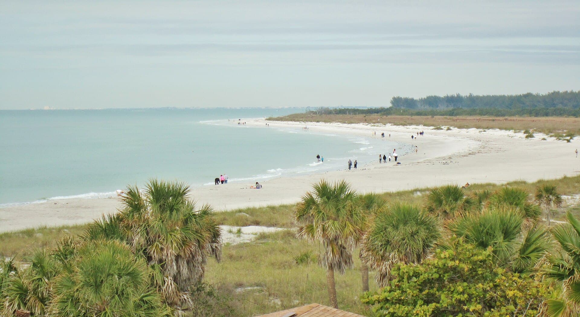 Secluded white-sand Gulf-coast beach near Clearwater Beach